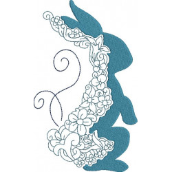 Stickdatei - Blumiger Osterhase 1